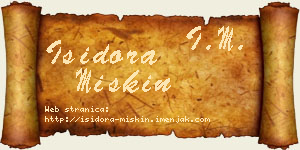 Isidora Miskin vizit kartica